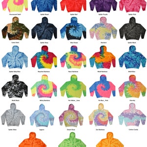 Tie Dye Hoodie Unisex Adult (S-3XL) Sizes Hooded Sweatshirt