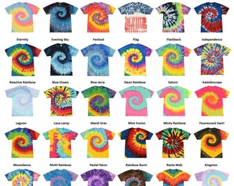 Tie Dye Shirt Adult Sizes S M L XL 2XL 3XL Unisex 100% 