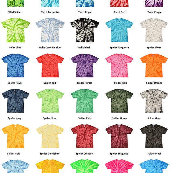 Tie Dye Shirt Tonal Adult Sizes (S M L XL 2XL 3XL) Unisex 100% Cotton