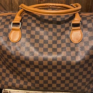 Karierte Weekender Reisetasche