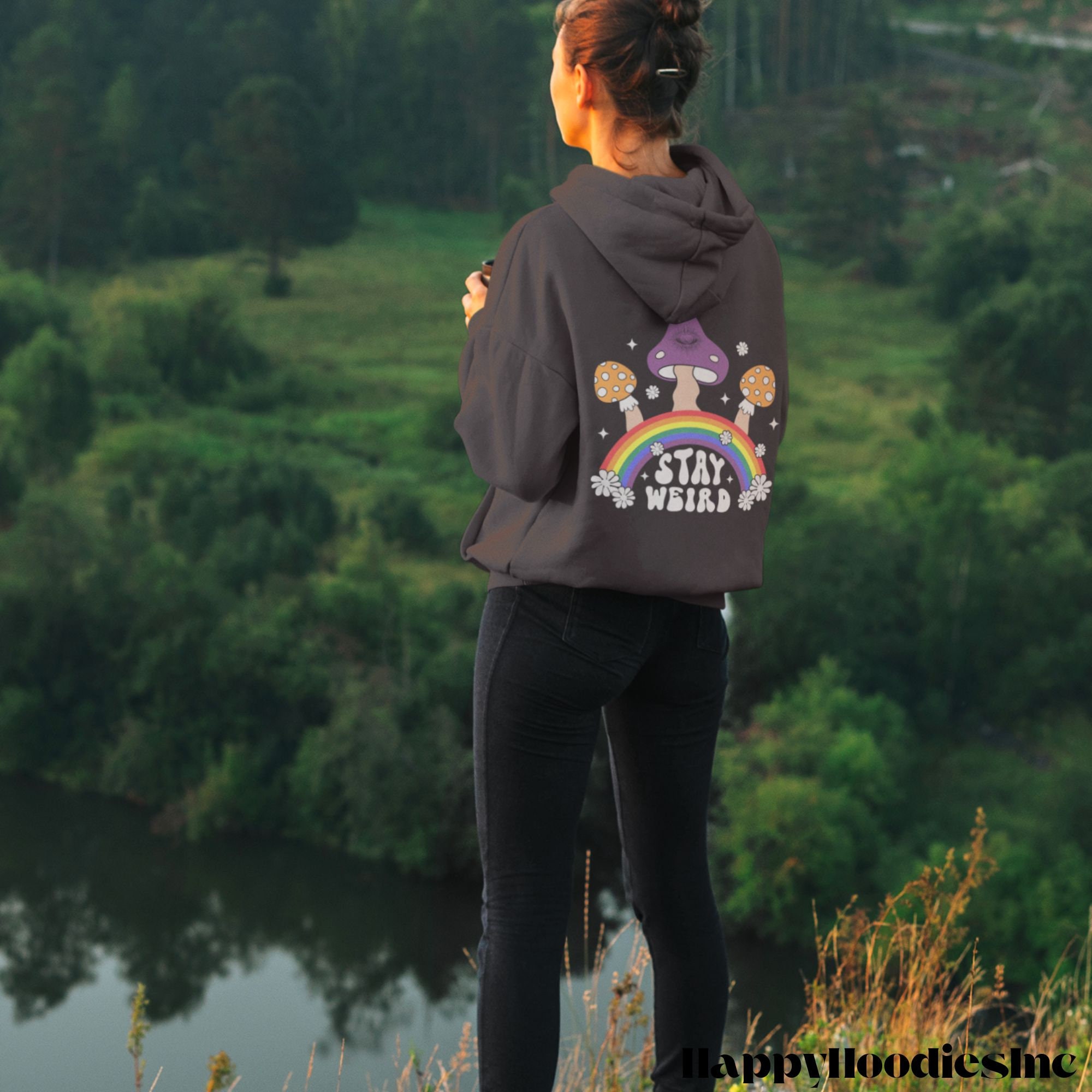 Hippie Psychedelic Mushroom Women's Zip Up Hoodie