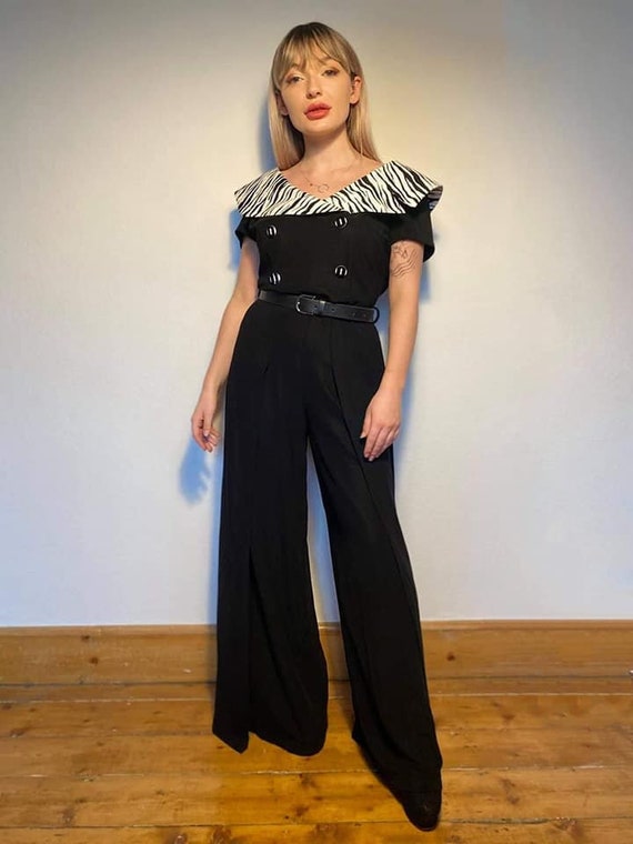 Vintage Zebra Print Jumpsuit