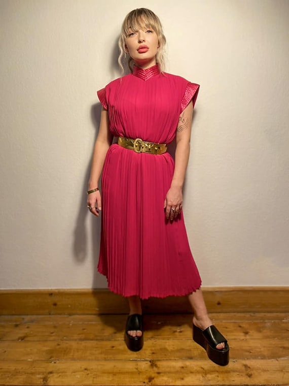 Vintage 1980s Pleated Dress