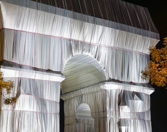 Impression photo emballée Arc de Triomphe, Christo Art, Paris France