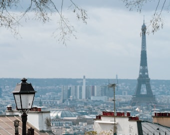 Impresión fotográfica de la Torre Eiffel: vista de Montmartre, París