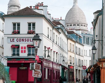 Impresión fotográfica de la calle Montmartre de París