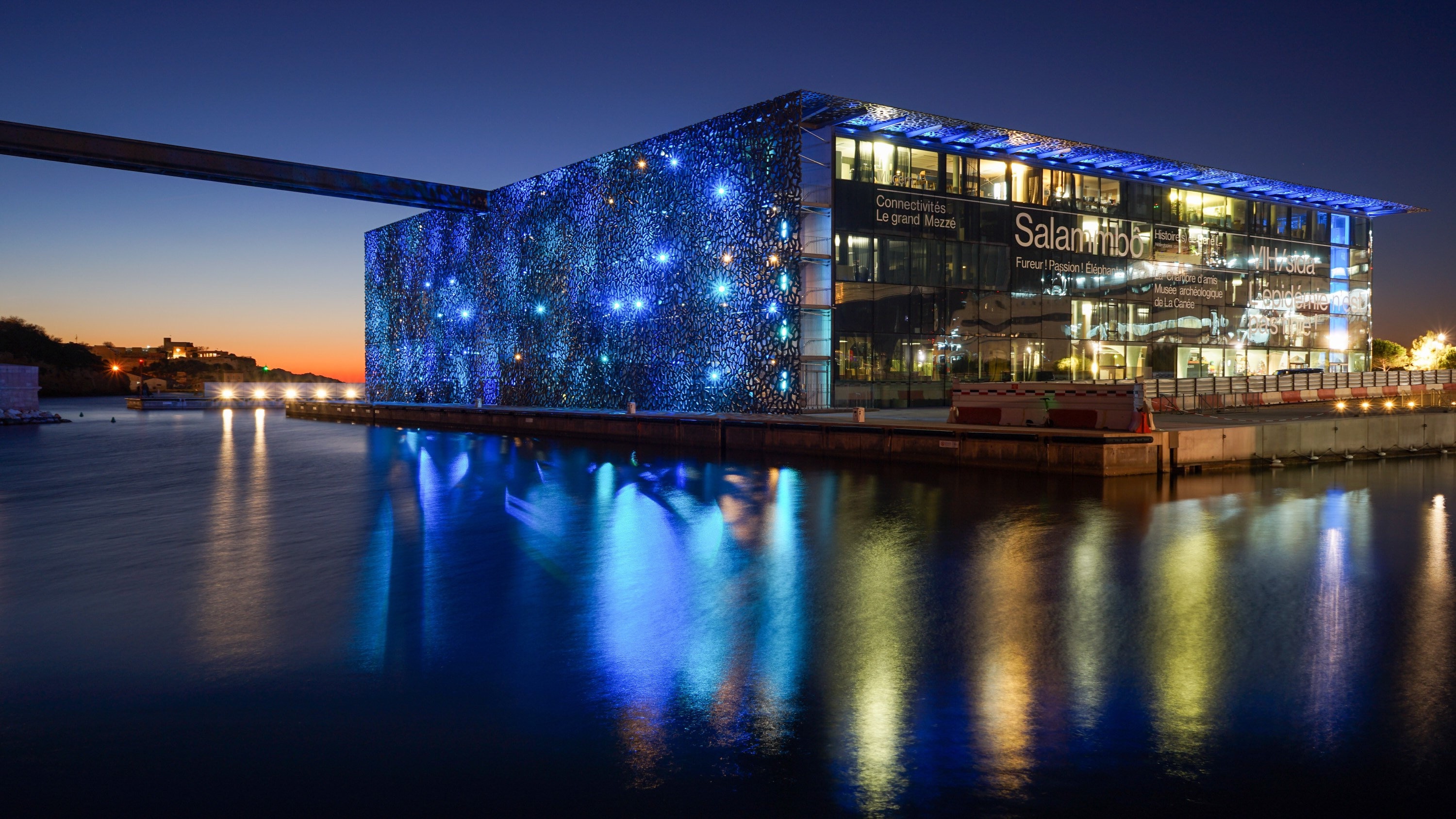 Photo MUCEM museum at sunset Marseille France Panoramic format Home Deco Premium Paper