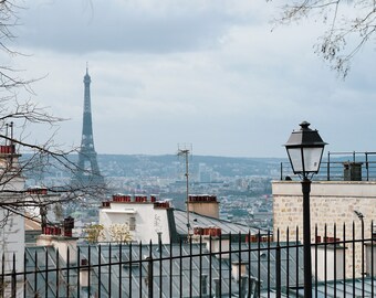 Impresión fotográfica de la Torre Eiffel: vista de Montmartre, París