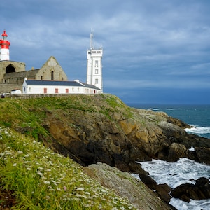 Foto Farol de Pointe Saint-Mathieu, antes do pôr do sol Bretanha França Grande formato Decoração de casa