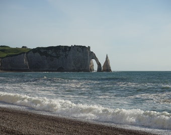 Foto Acantilado de Etretat y "la Aguja", Normandía Francia Gran formato Decoración del hogar