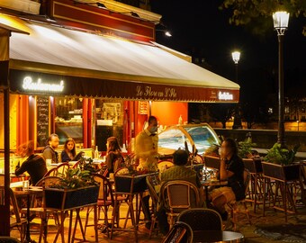 Foto del café parisino, Le Flore en l'Ile Saint-Louis, impresión premium