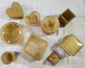 The Gold Collection: Nine Resin Pieces, Sold as a set. See pics of each and Item Details section.