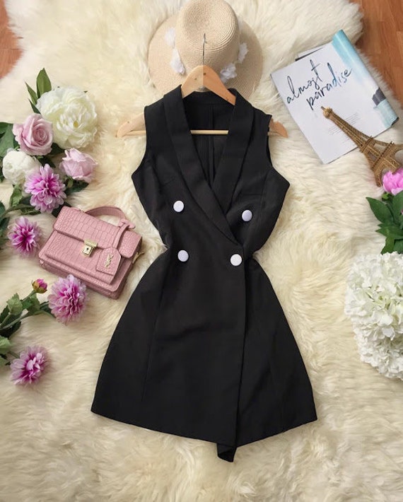 Tuxedo Black Dress