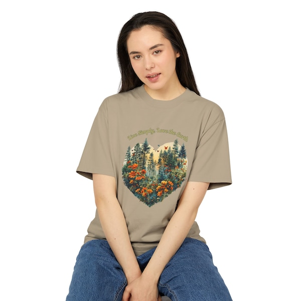 Nature Lover's Eco-Friendly Tee: New Heavy Faded Tee, Sustainable Fashion,  Eco Friendly Clothing,  Nature Inspired Apparel T-Shirt