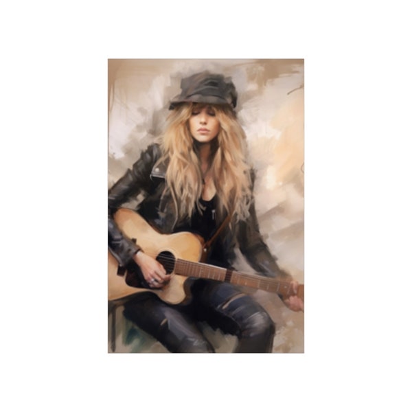 Premium Matte Poster of Stevie Nicks, Fleetwood Mac Print, Iconic Music Artist,