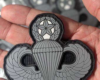 Army Master Parachutist Badge (PVC Patch) U.S. Army Airborne Jumpmaster Wings, Paratrooper Jump Wings - (Original Military Patch)