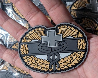 Army Master Combat Medical Badge (PVC Patch) U.S. Army Combat Medic MCMB - (Military Patch)