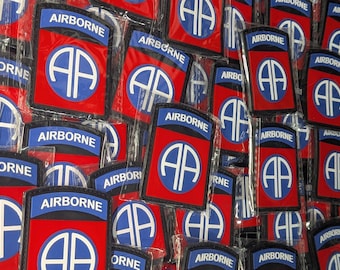 82nd Airborne Division "All American" AA (PVC Patch) U.S. Army Paratroopers, Airborne Infantry, Military Veterans, Tactical Morale Patch