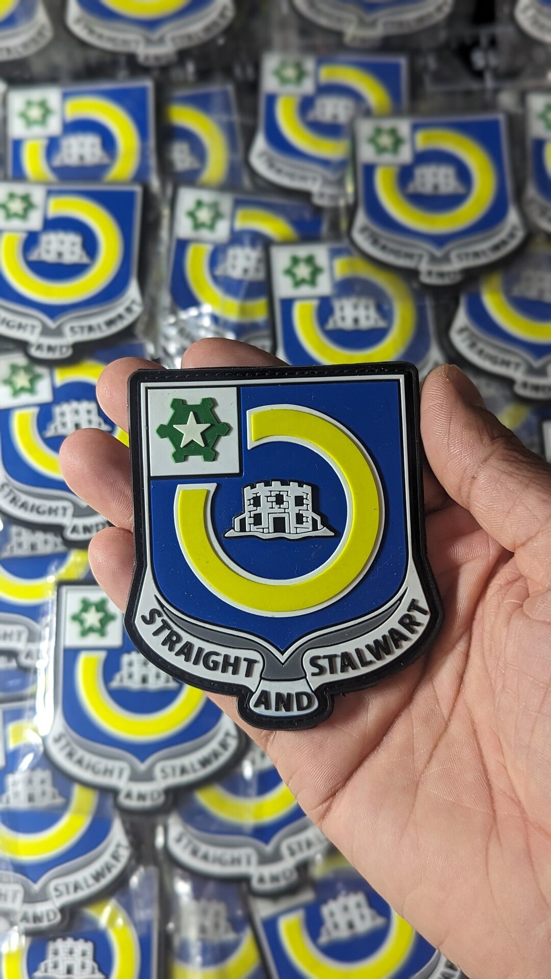 Straight and Stalwart U.S. Army Infantry Unit Crest PVC Patch 1st