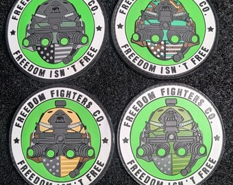 FREEDOM FIGHTERS PVC Quad-Patch Pack (Military Green, Tan, Camo, Original)