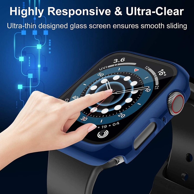 APPLE WATCH CASE With Tempered Glass, Plastic Apple Watch Cover 38mm