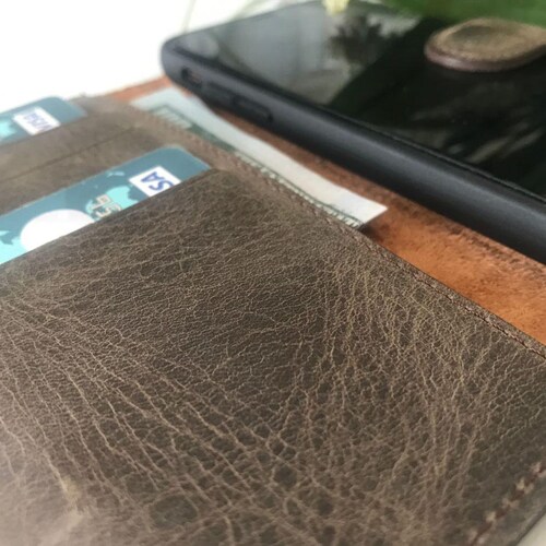 IPHONE X/ XS Chestnut Brown Genuine Leather Case orders /Magnetic Detachable, wallet case / free shipping