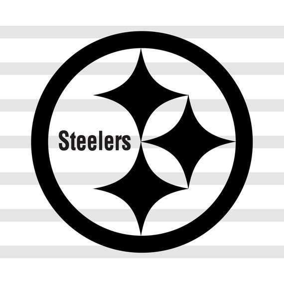 Pittsburgh Steelers Schwarz Und Weiss Logo Svg Steelers Logo Etsy