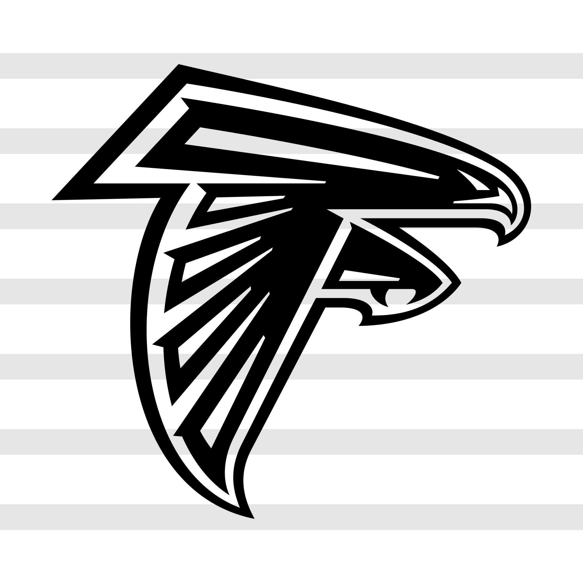 Atlanta Falcons Black and White logo svg , Football, NFL logo, team s…