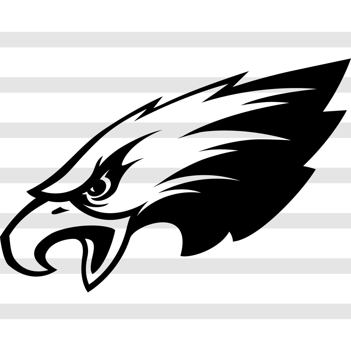 Philadelphia Eagles logo svg Football black and white NFL Etsy