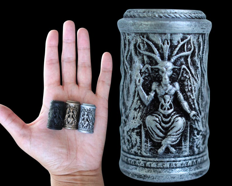 Baphomet Statue 3D Printed Resin High Quality Details Figurine Altar Sculpture Talisman Token Pocket Charm Amulet Trinket Miniature Gift image 1