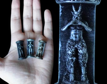 Satyr Cernunnos Pan Statue Horned God Greek Mythology God Talisman Dionysus Shaman Norse Antler, 3D Printed Resin High Quality Details