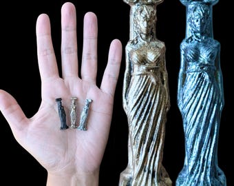 Medusa Statue Miniature Pocket Charm Protection Amulet, 1.3 inch Greek Goddess Portable Travel Altar Statue, 3D Printed Resin High Details