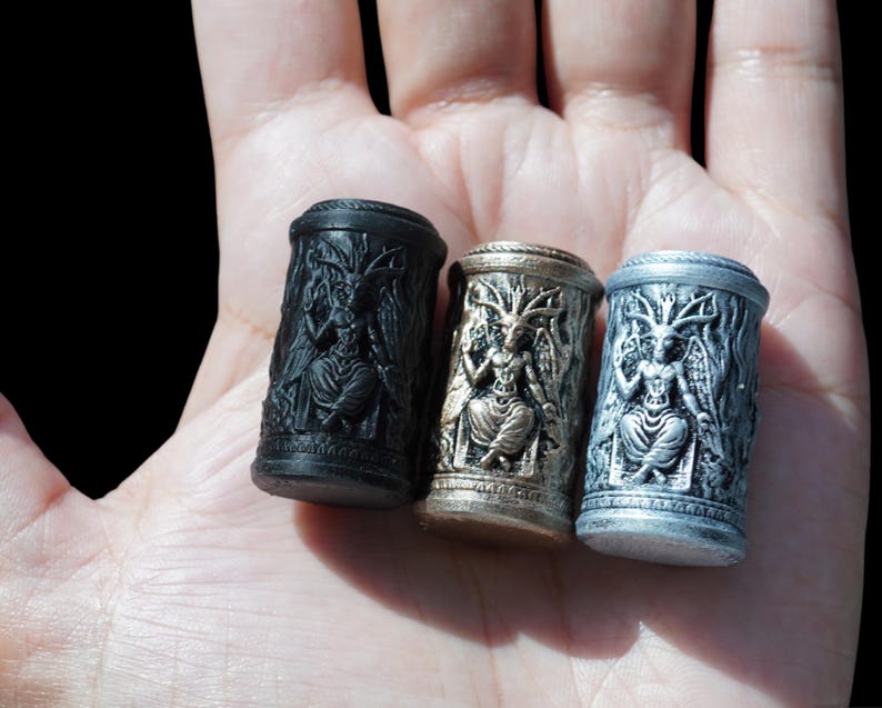 Baphomet Statue 3D Printed Resin High Quality Details Figurine Altar Sculpture Talisman Token Pocket Charm Amulet Trinket Miniature Gift image 5