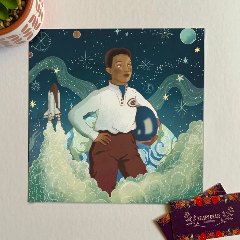Mae Jemison Astronaut Illustrated Print image 1