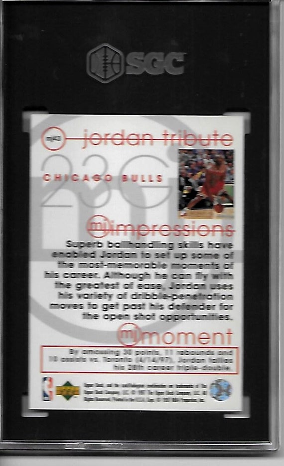 Michael Jordan 1997 Upper Deck Impressions Card# MJ43 SGC 8 NM/MT