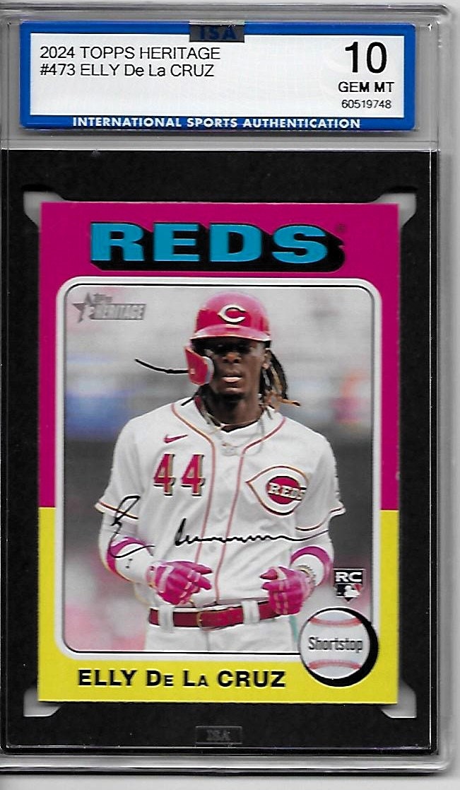 Elly De La Cruz Rookie Card #473 Topps ISA 10 GEM MINT - Etsy