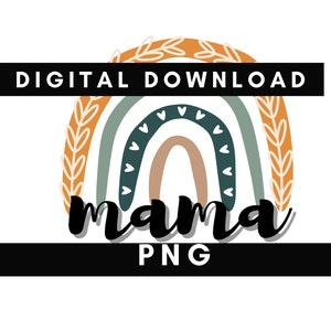 Digital png file MAMA Rainbow  Printable waterslide Iron on T-shirt Sublimation design INSTANT DOWNLOAD