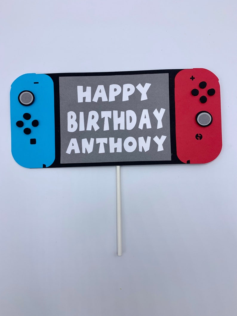 Nintendo Switch Cake Topper Custom Name/Nintendo Switch