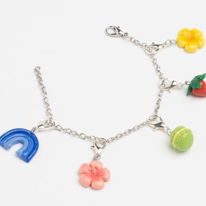 Customizable Polymer Clay Charm Bracelet
