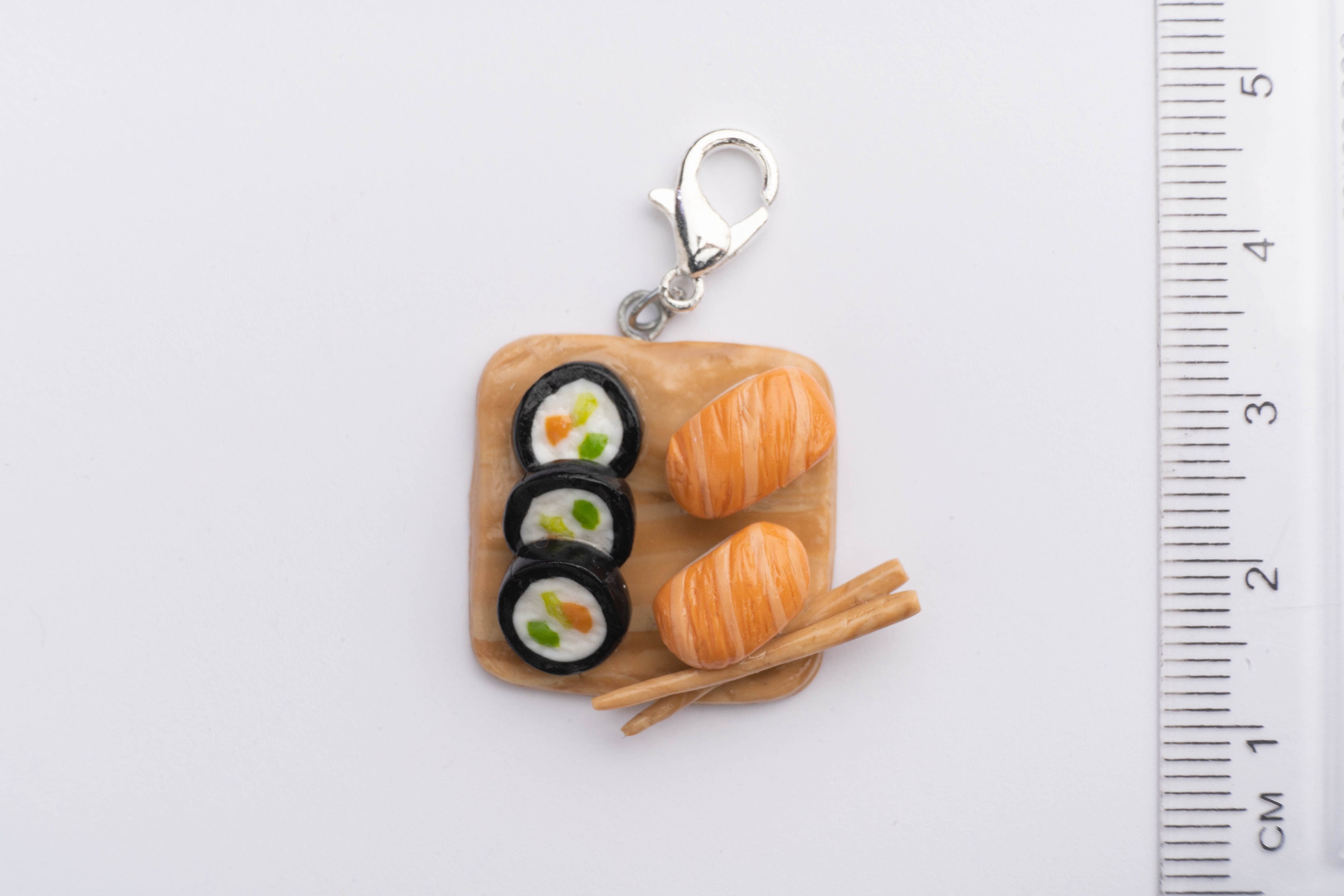 Kawaii Sushi Charms, Sushi and Maki Lover,sushi Charms, Sushi Gifts,  Polymer Clay Charms, Sushi Keychain, Sushi Stitch Marker,food Jewellery 
