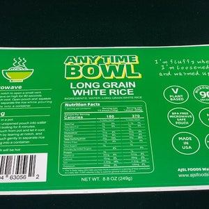 Instant Rice in 90 Seconds, Cooked Fluffy Long Grain White Rice, 8.8oz ...