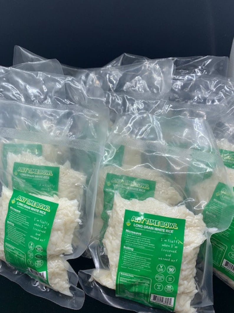 Instant Rice in 90 Seconds, Cooked Fluffy Long Grain White Rice, 8.8oz ...