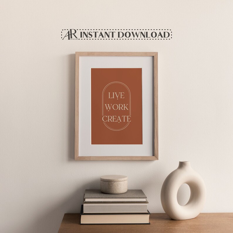 Live Work Create Inspirational Quotes Typography - Etsy