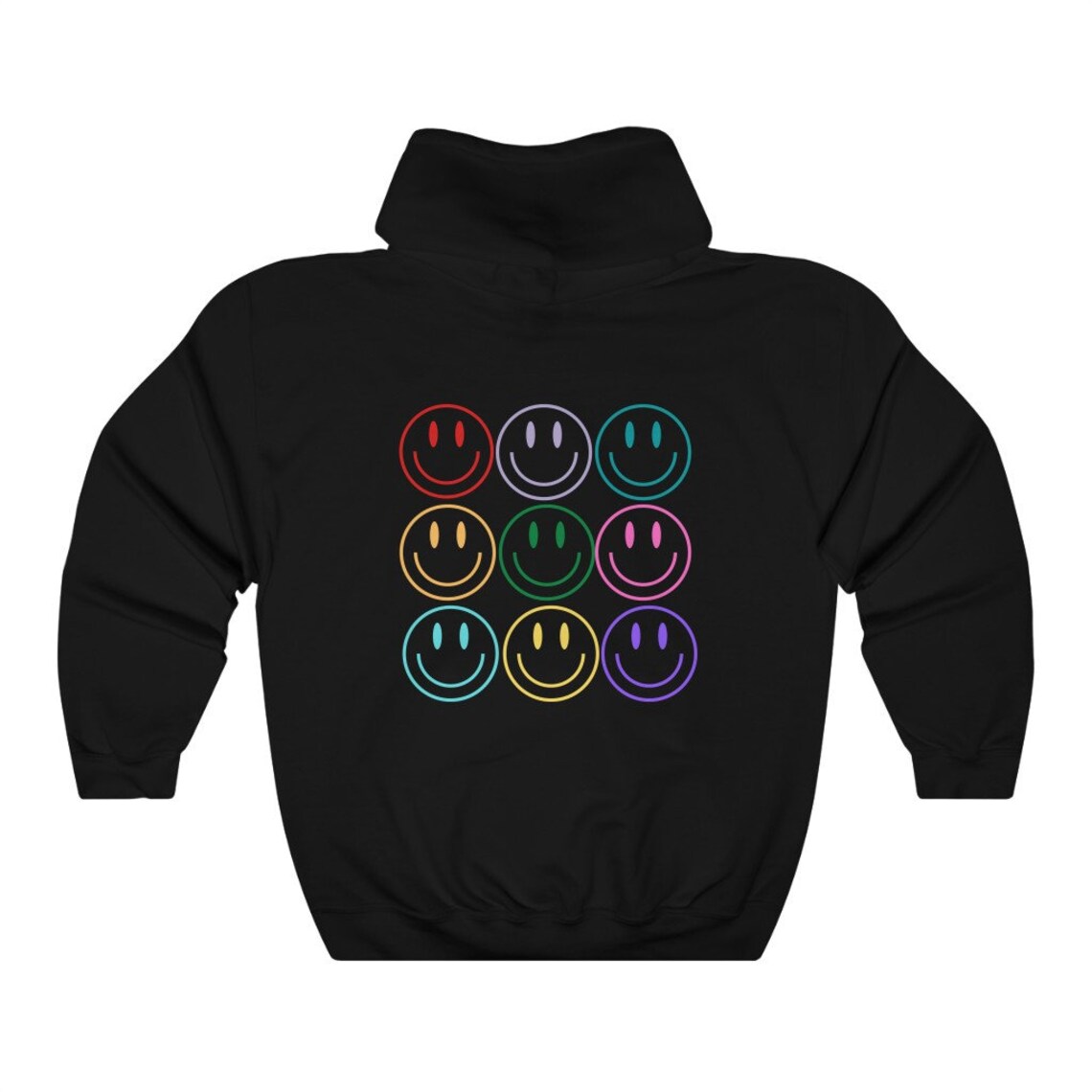 brown hoodie with smiley face