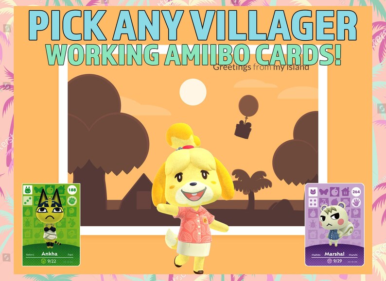 Animal Crossing NFC Custom Amiibo Cards ANY VILLAGER Buy 4 | Etsy