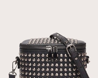 black silver studded bag