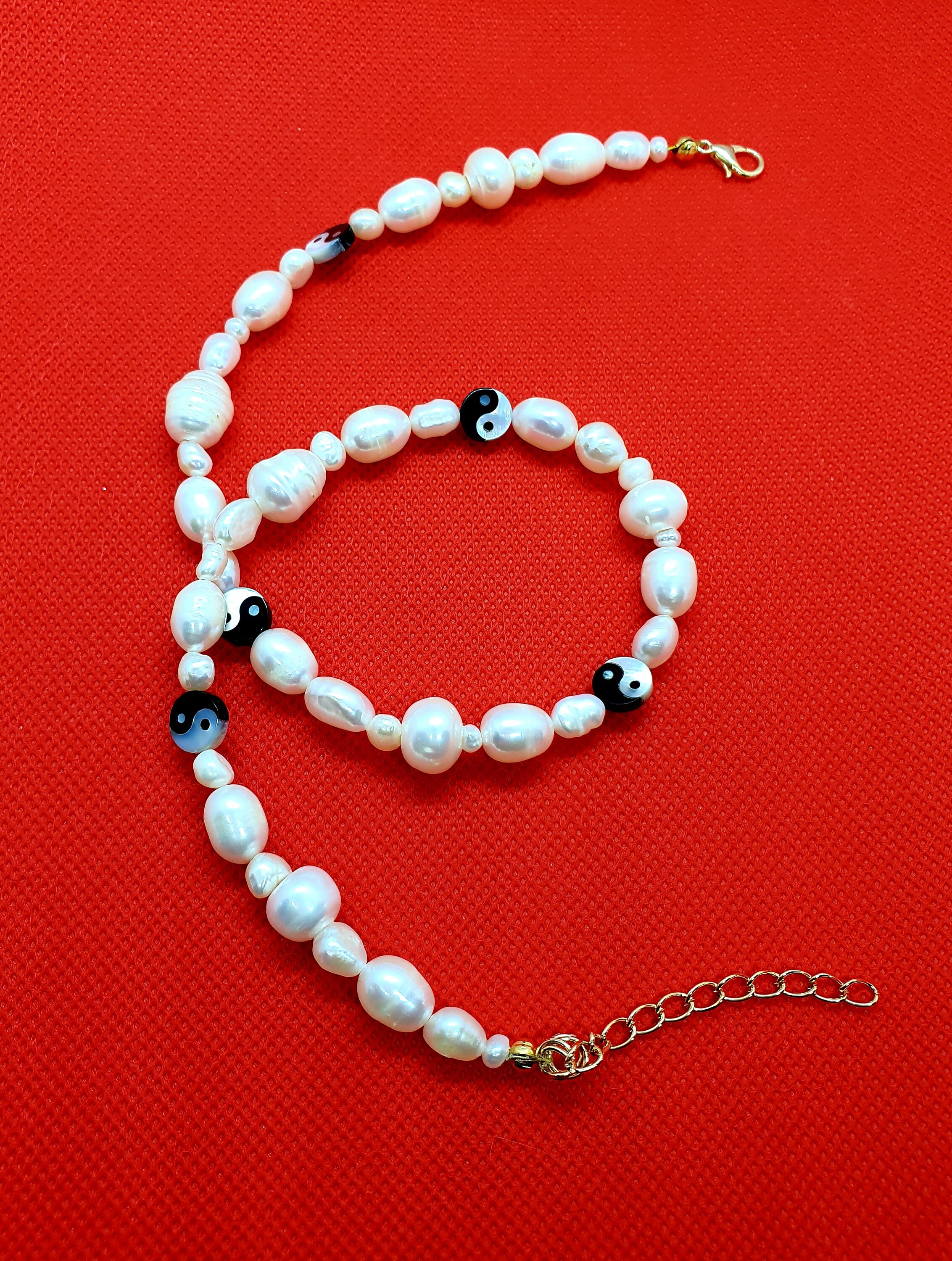 Yin yang pearl necklace Clearance