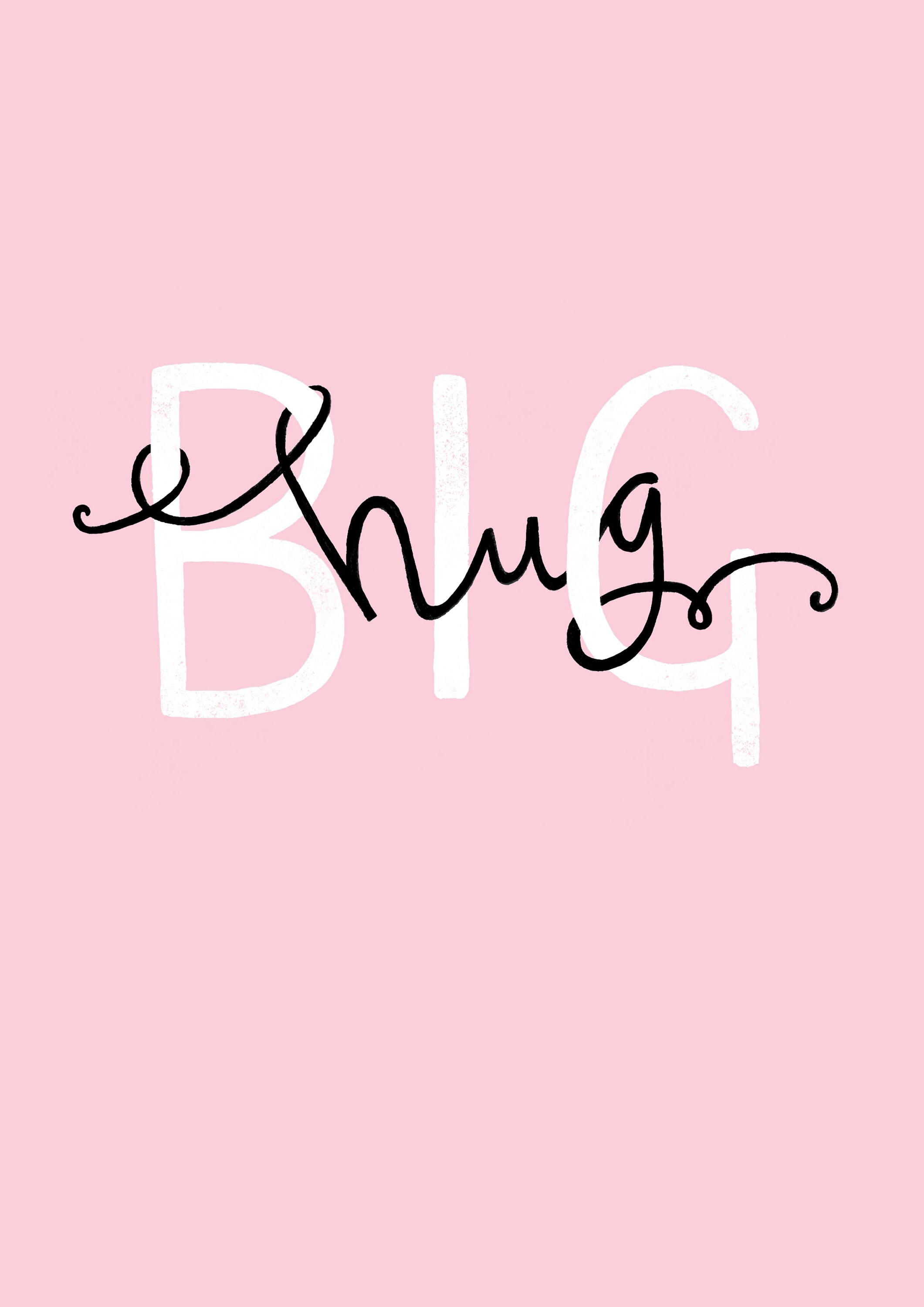 Big Hug Lettering Print - Etsy