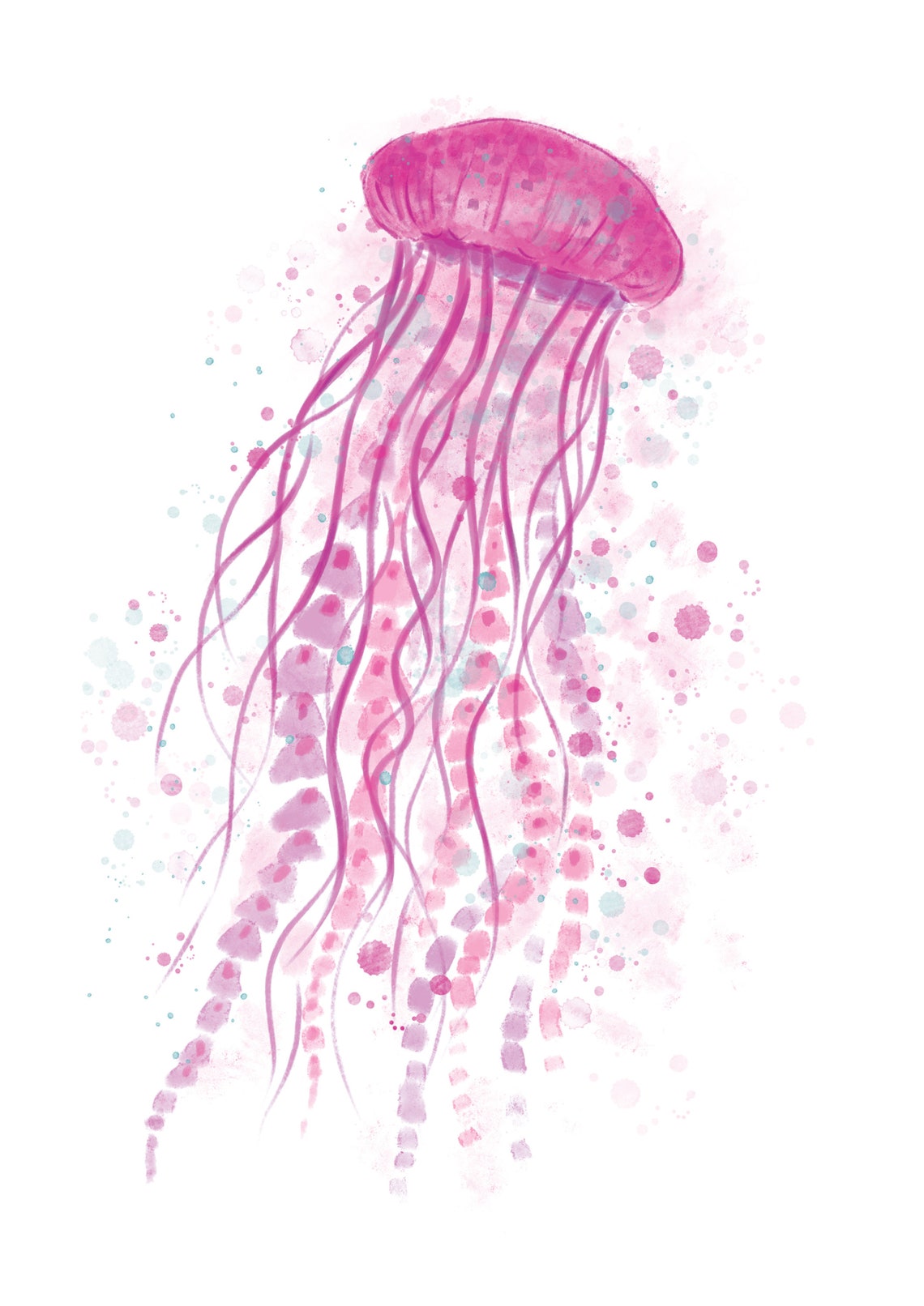 Jellyfish Print Jellyfish Art Sea Creature Print Underwater Etsy UK