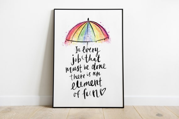 Mary Quote in Every Job That Be Done Umbrella -